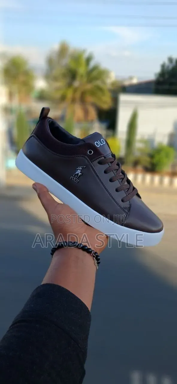 Us Polo Master Quality Full Leather Smooth Flat Shoes for Men