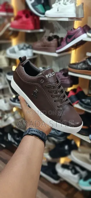 Us Polo Master Quality Full Leather Smooth Flat Shoes for Men