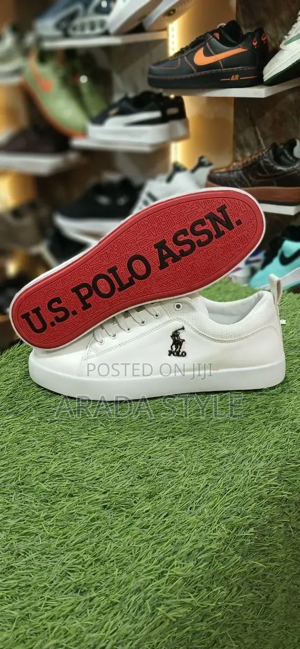 Us Polo Master Quality Full Leather Smooth Flat Shoes for Men