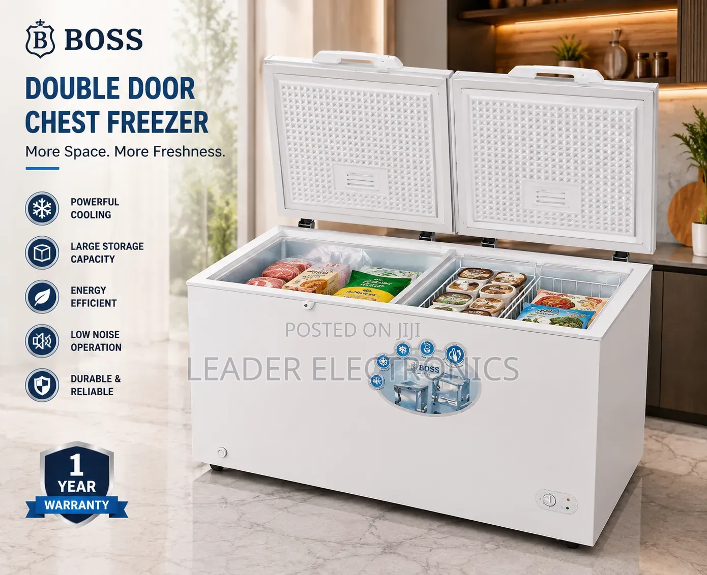 Boss Chest Freezer 650l– Large Capacity | Powerful Cooling Performance