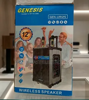 Genesis Trolley Speaker 12" Wireless System With Dual Microphones