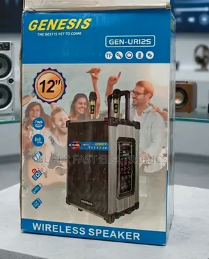 Genesis Trolley Speaker 12" Wireless System With Dual Microphones