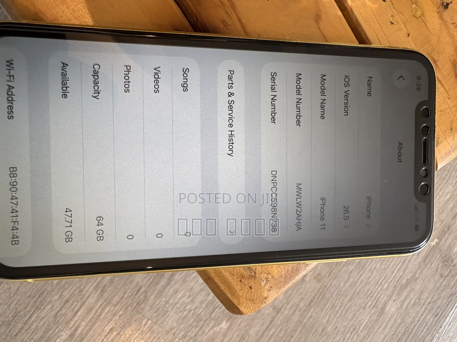 Apple iPhone 11 64 GB Yellow