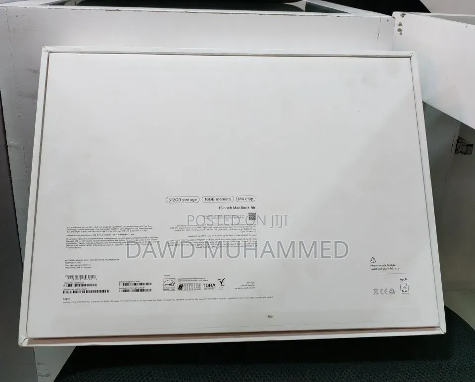 New Laptop Apple MacBook Air 2025 M4 16GB Apple M4 SSD 512GB
