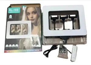 Rl-18s Rectangle Led Ring Light - 3 Phone Holders Remote Control