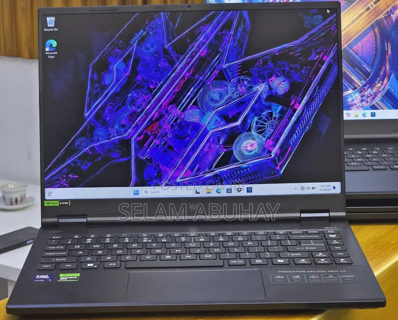 New Laptop Acer Predator Helios Neo 14 16GB Intel Core Ultra 7 SSD 1T