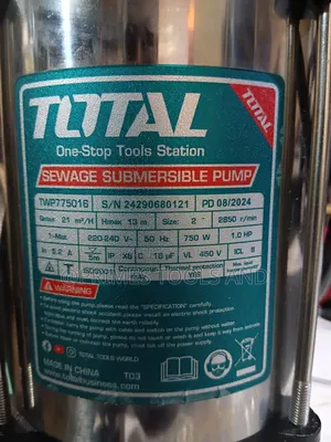 Total 1hp Dewatering Submersible Pump |