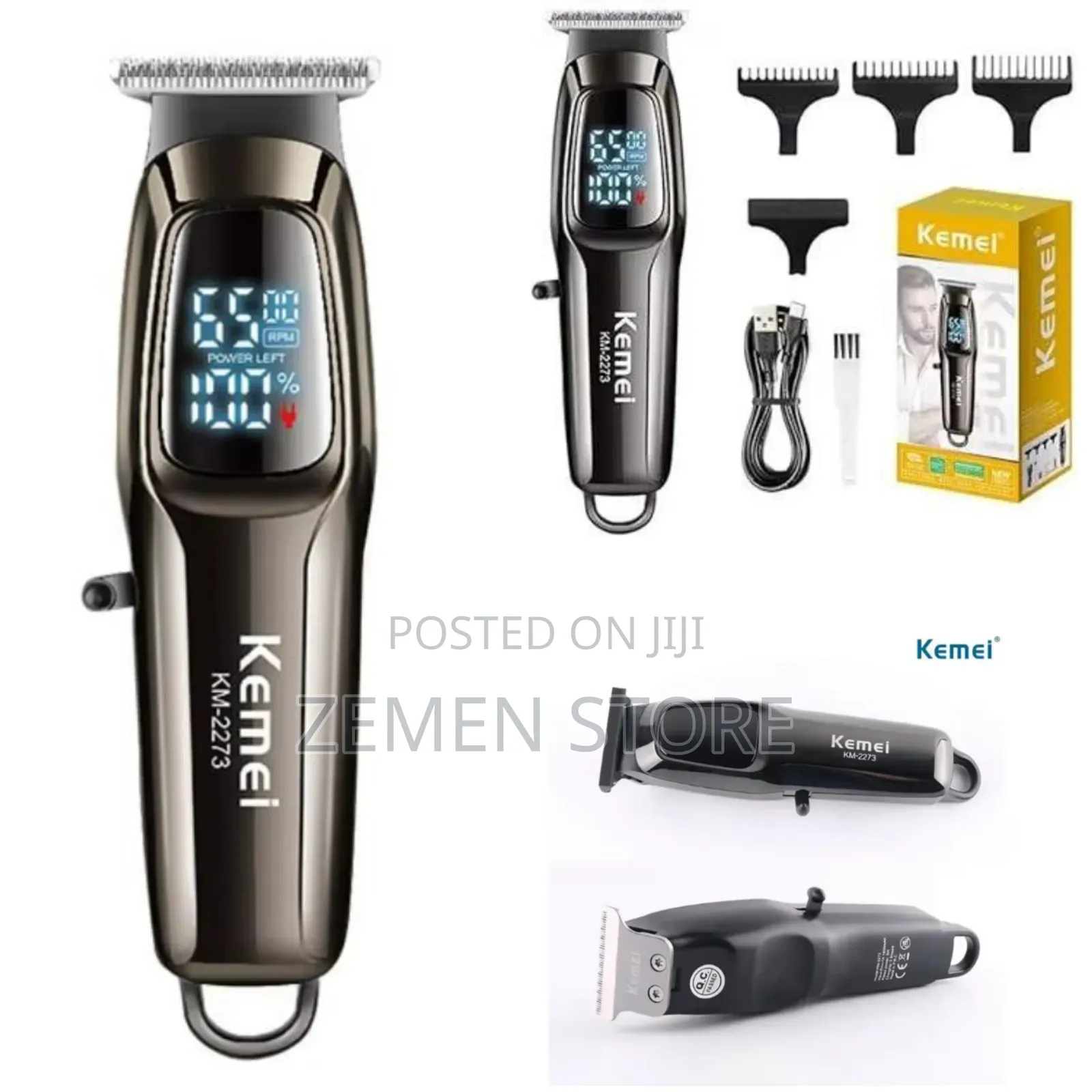 Kemei Km-2273 Professional Hair Trimmer Full Kit - Cordless Clipper