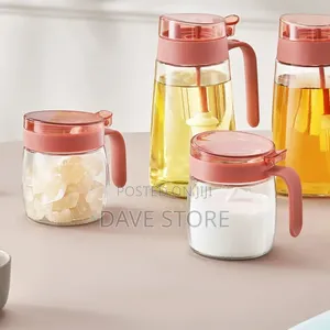 5 Pieces of Glass Spice and Oil Set