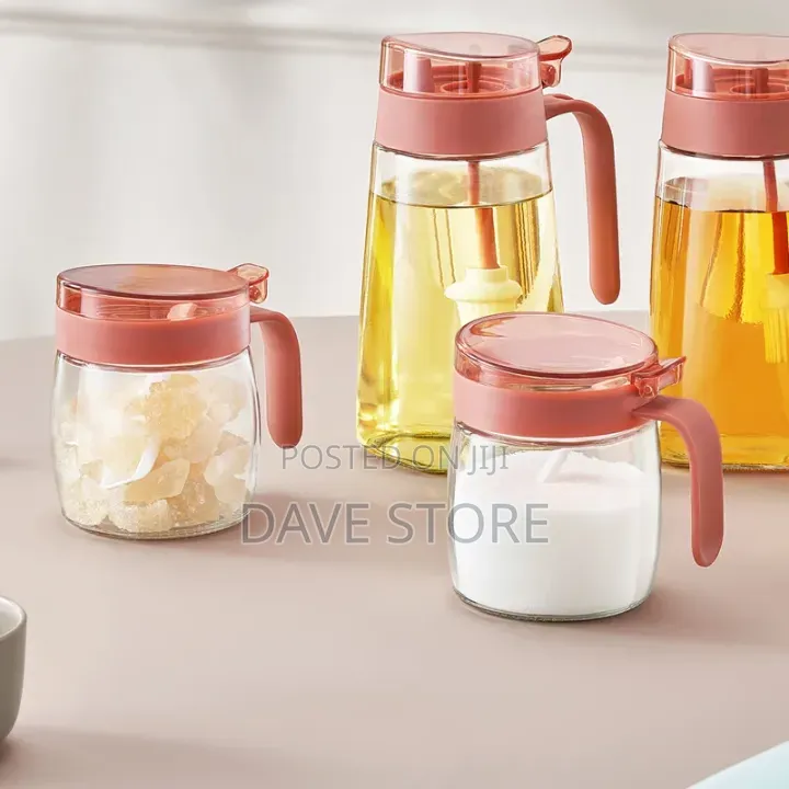5 Pieces of Glass Spice and Oil Set
