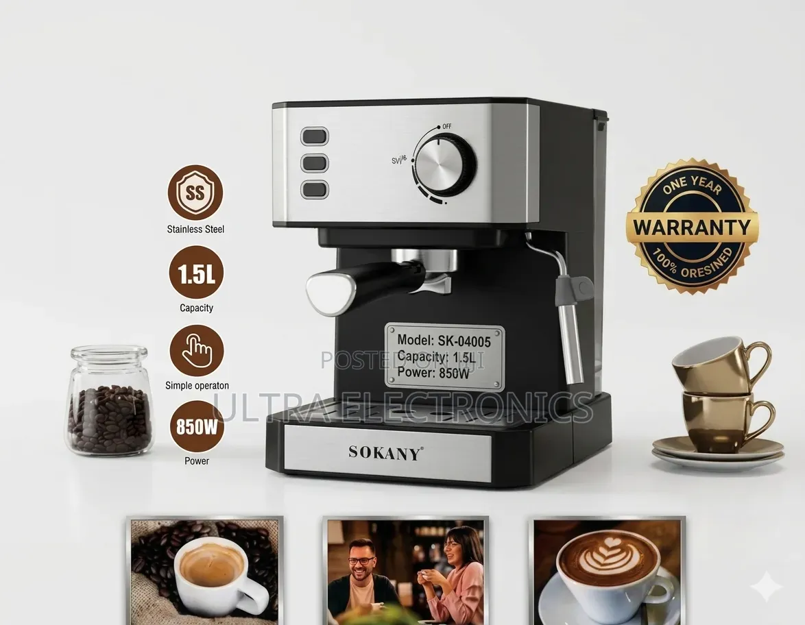 Sokany Espresso Machine | Modern Design Powerful Performance
