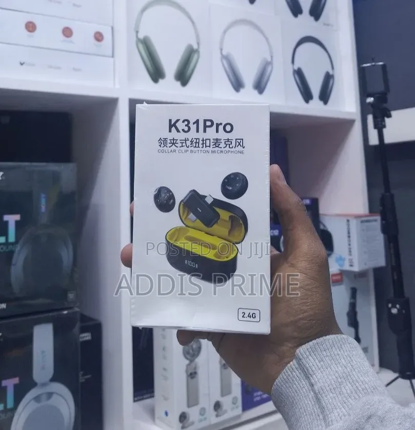 K31pro Wireless Lavalier Microphone 2.4g | With Charging Case