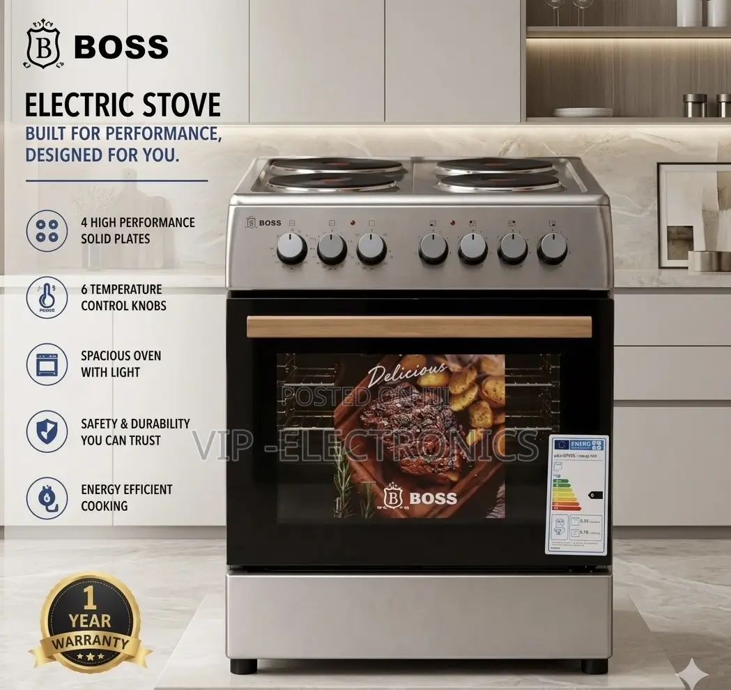 Boss 60x60cm Stainless Steel Freestanding Oven Cooker