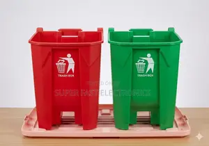 Garbage 20l Plastic Pedal Trash Bin Set – Dual Waste Home, Office