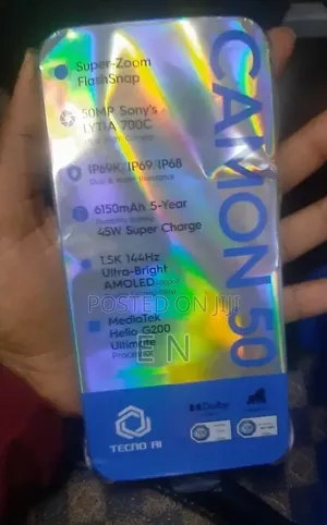 New Tecno Camon 50 256 GB Black