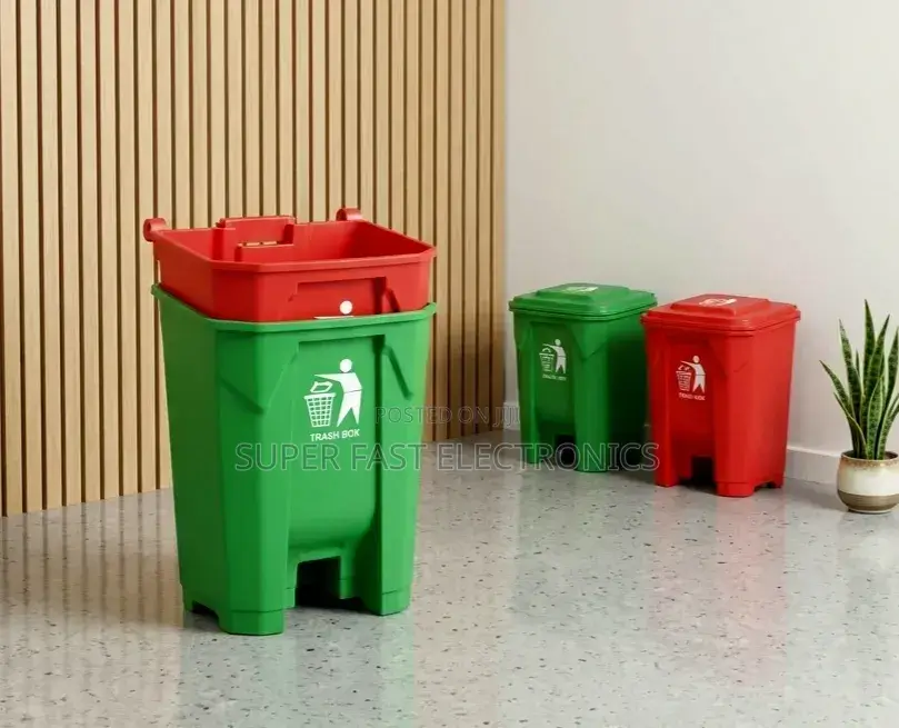 Pedal Trash Bin Set –20l Dual Waste Recycling Home, Office