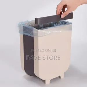 2 In1foldable And Door Hanging Trash Can