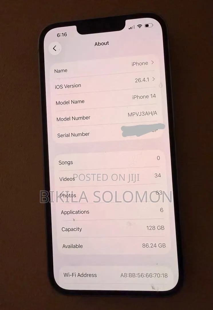 Apple iPhone 14 128 GB Gray
