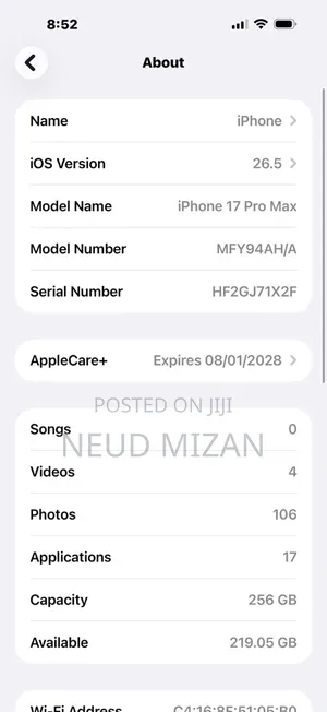 Apple iPhone 17 Pro Max 256 GB Orange