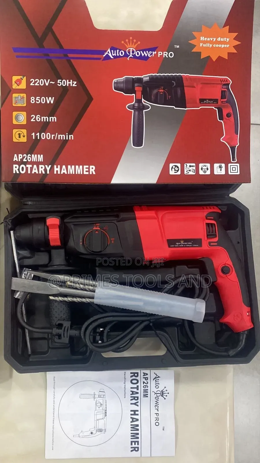 2000w Heavy Duty Hammer Drill – Powerful Electric Rotary Hammer