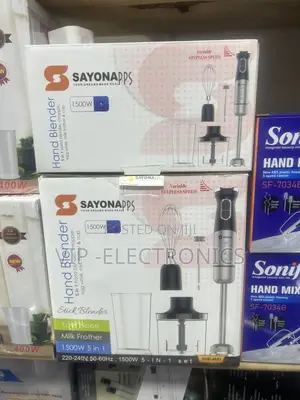 Sayona Hand Blender – Multifunction Stick Blender Set