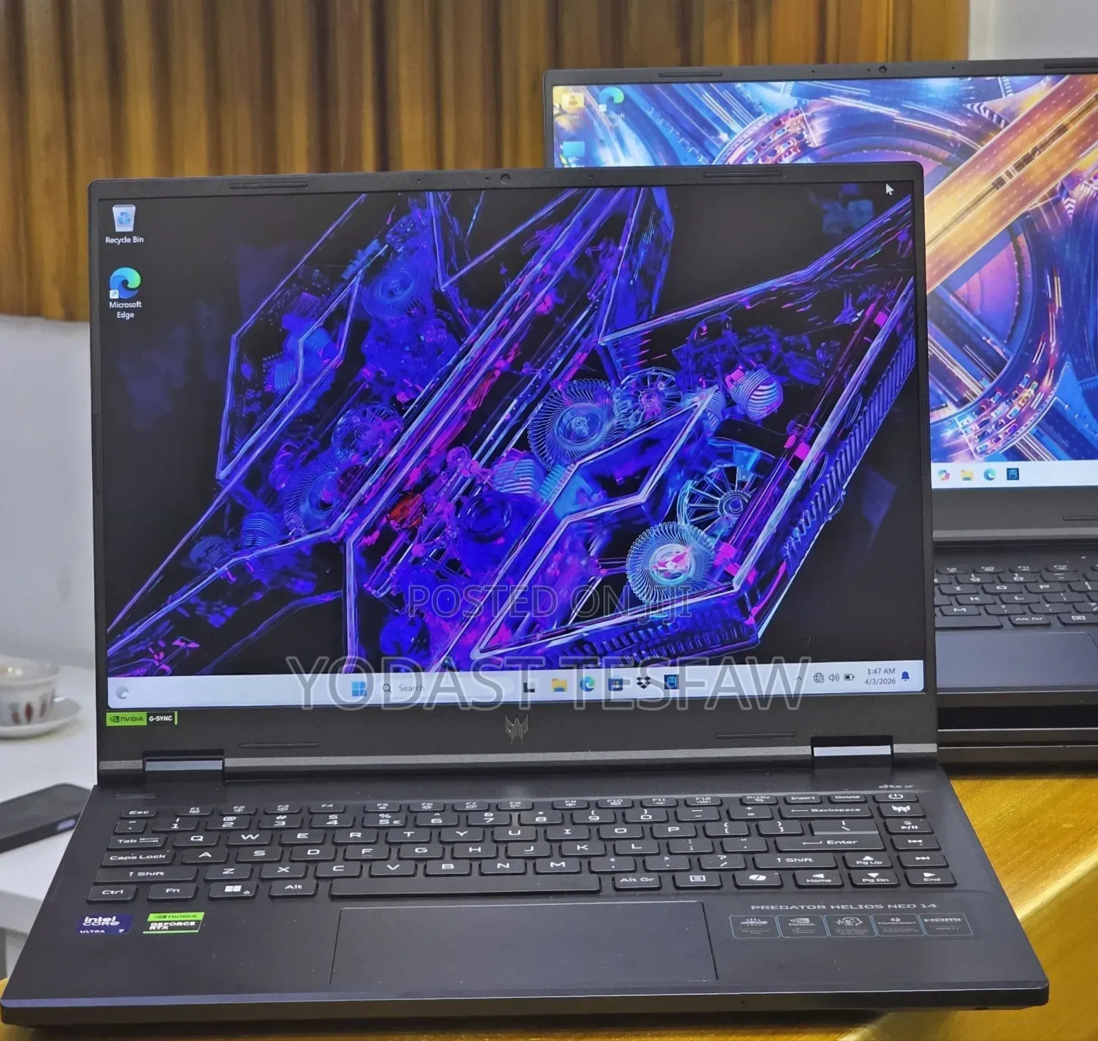 New Laptop Acer Predator Helios Neo 16 16GB Intel Core Ultra 7 SSD 1T