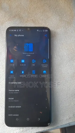 Tecno Spark 7 32 GB Black