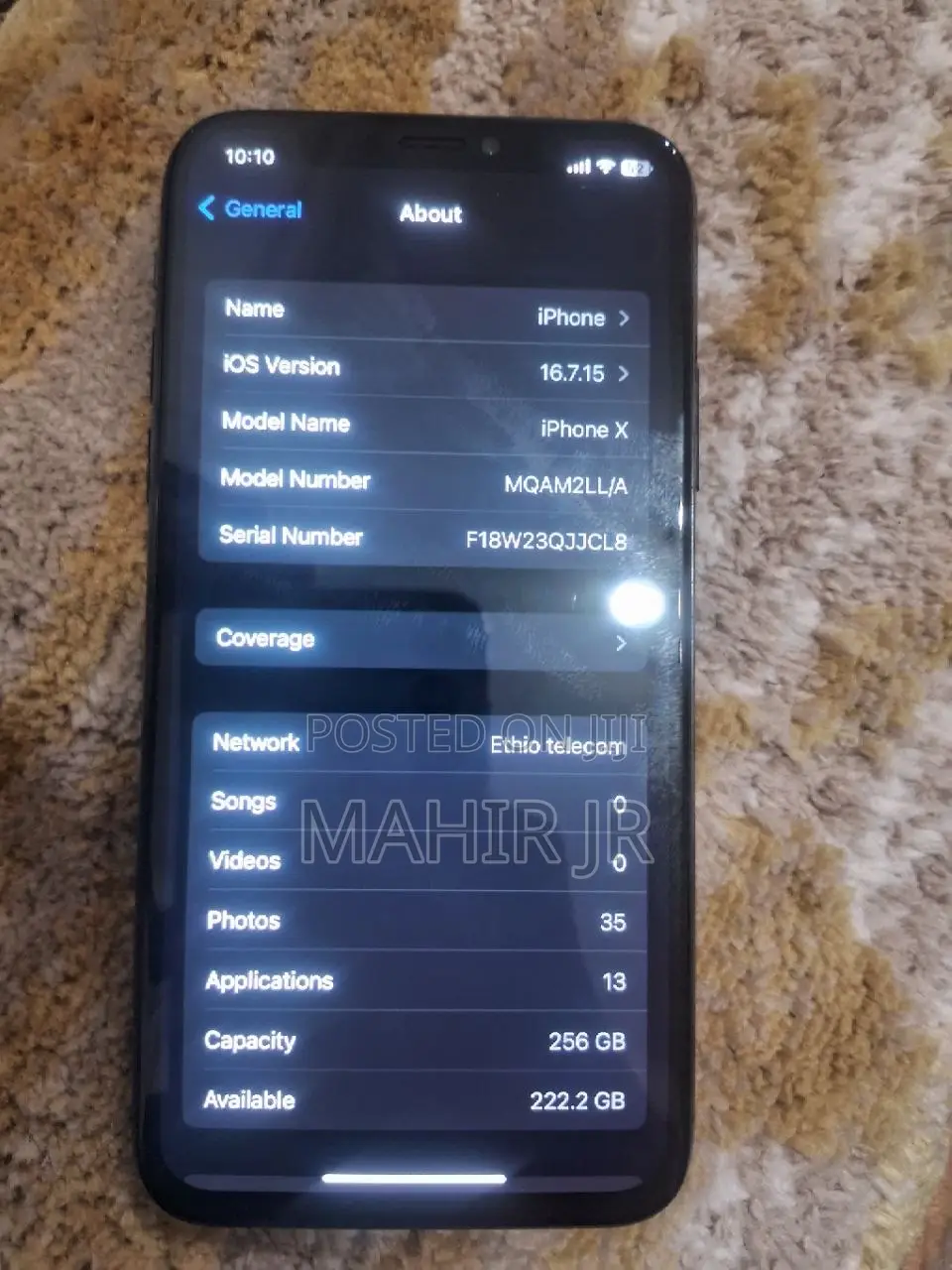 Apple iPhone X 256 GB Black