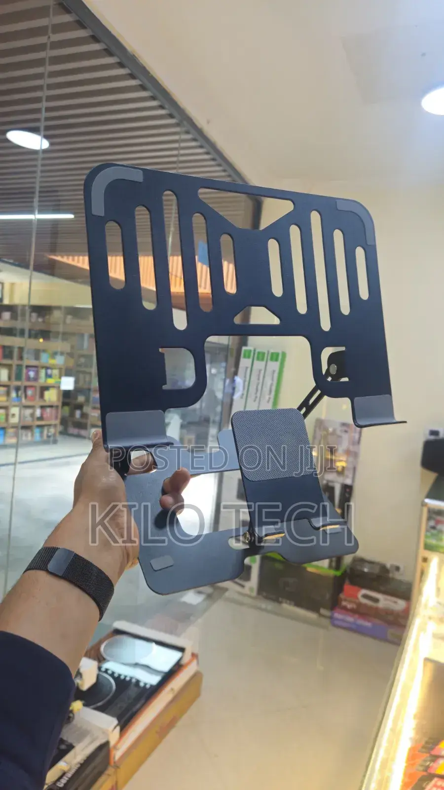Premium Ergonomic Laptop Phone Stand(Dual Slot)