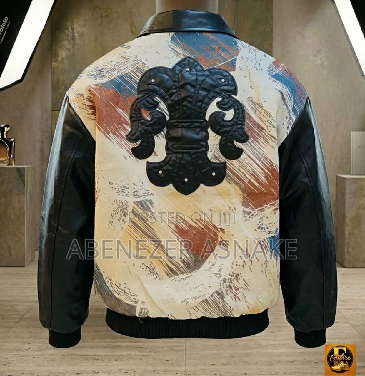 Lether-Paneled Bomber Jacket
