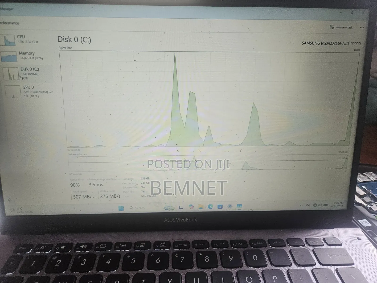 Laptop Asus 8GB AMD Ryzen 3 SSD 256GB