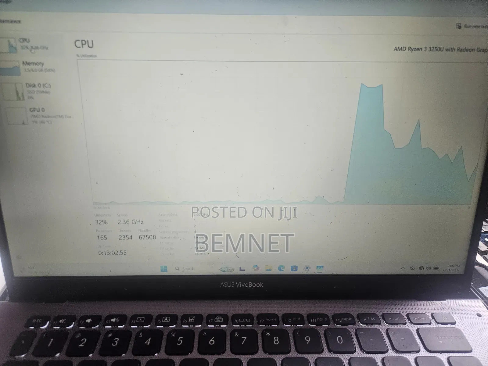 Laptop Asus 8GB AMD Ryzen 3 SSD 256GB