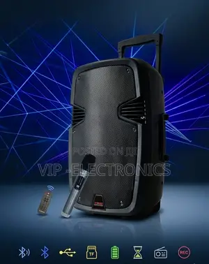 Skyomax Speaker System 12-Inch Portable 900w With Wireless Microphone