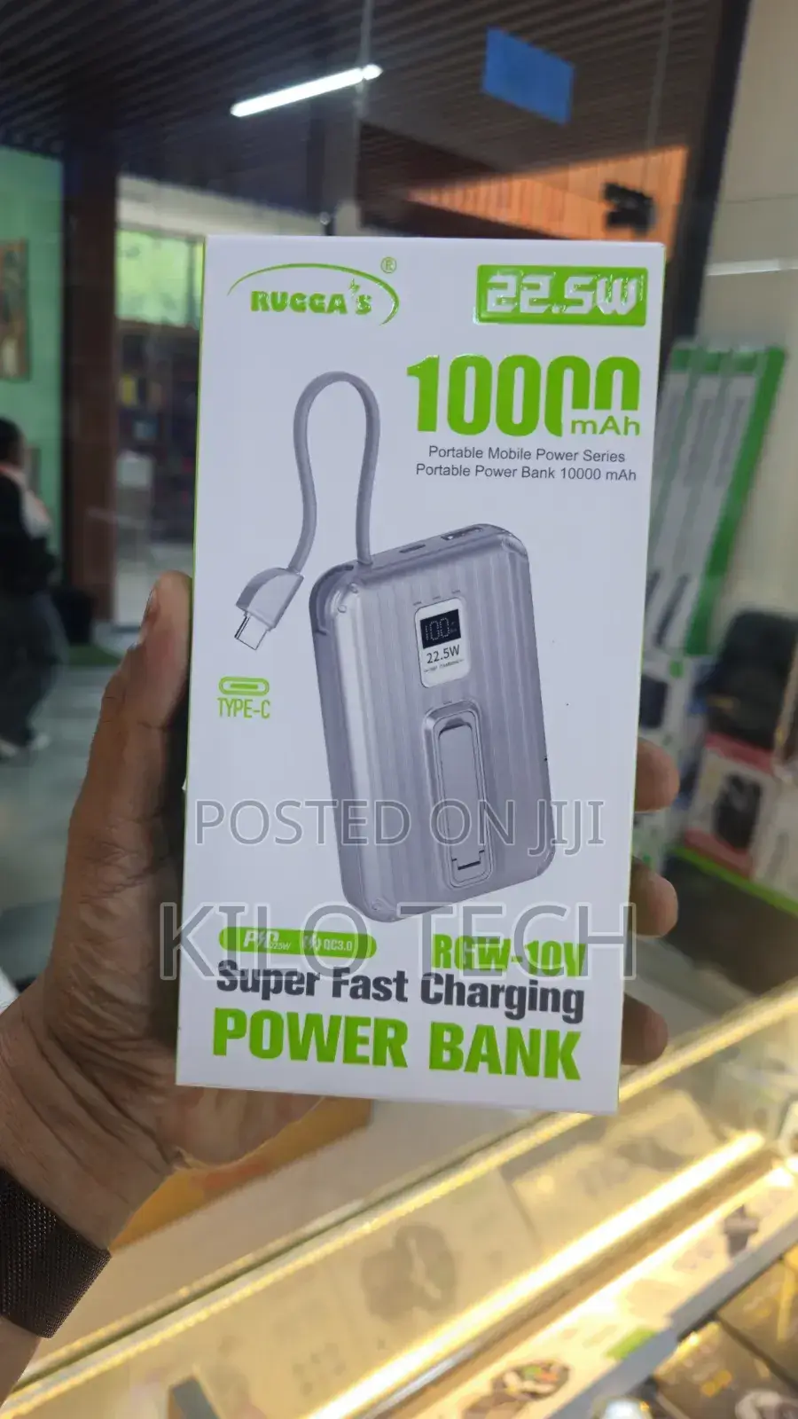 Rugga's RGW-10v 10000mah Super Fast Charging Power Bank