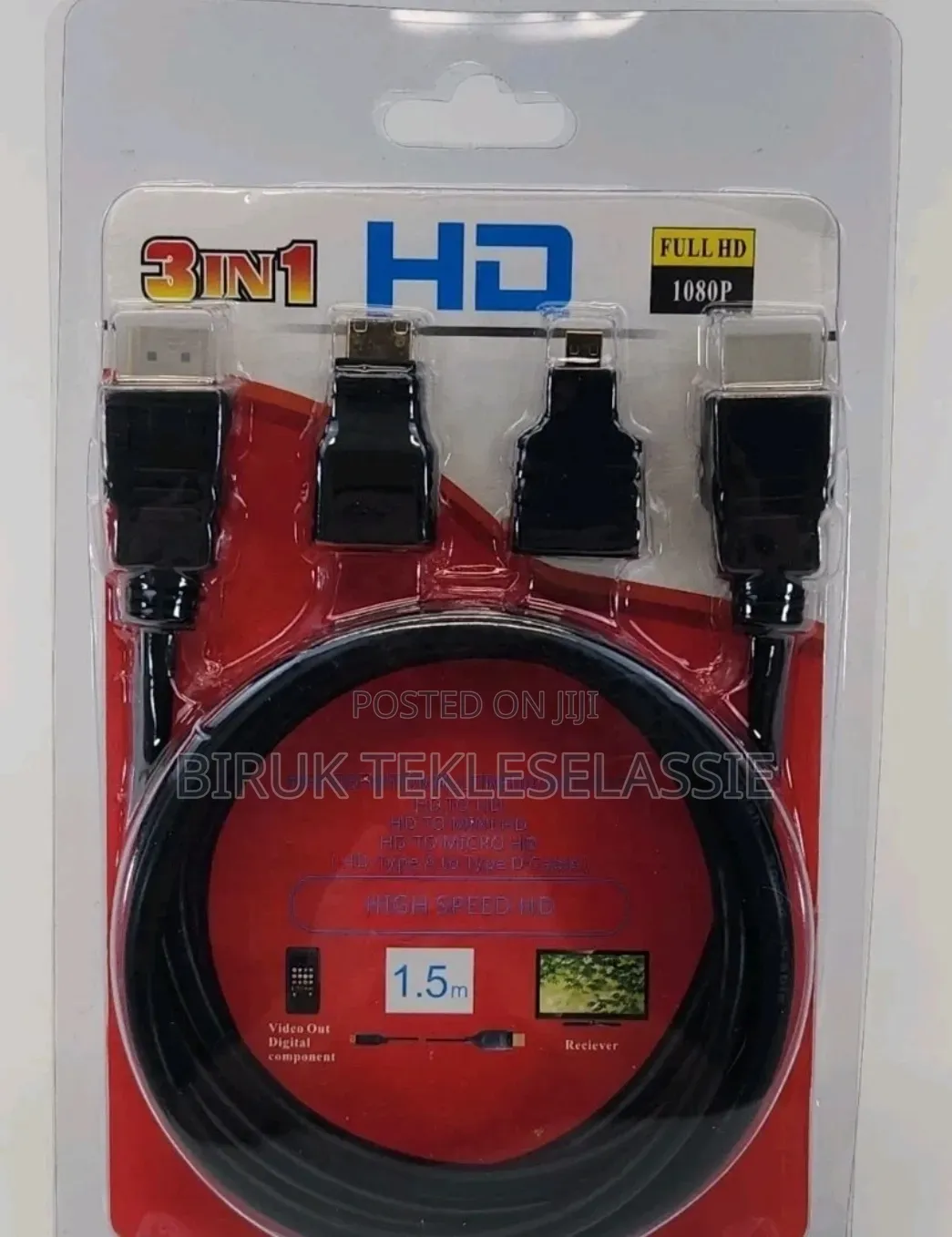 3 in 1hdmi Cable + Micro Hdmi Adapter+ Mini Hdmi Kit New