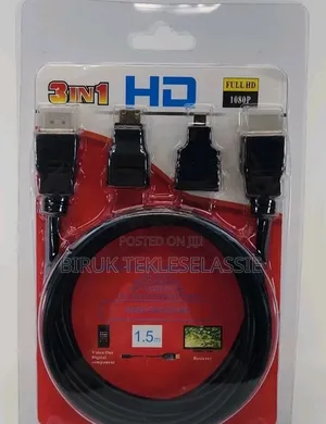 3 in 1hdmi Cable + Micro Hdmi Adapter+ Mini Hdmi Kit New