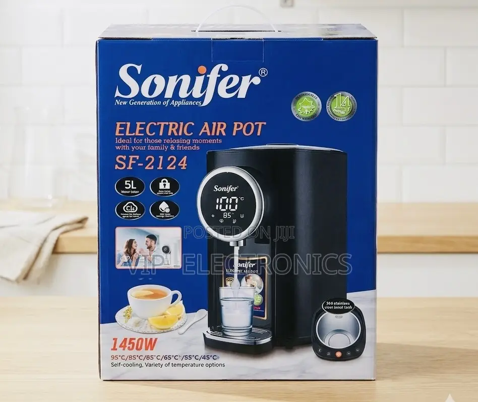 Sonifer Electric Air Pot – 5l Digital Hot Water Dispenser, 1450w