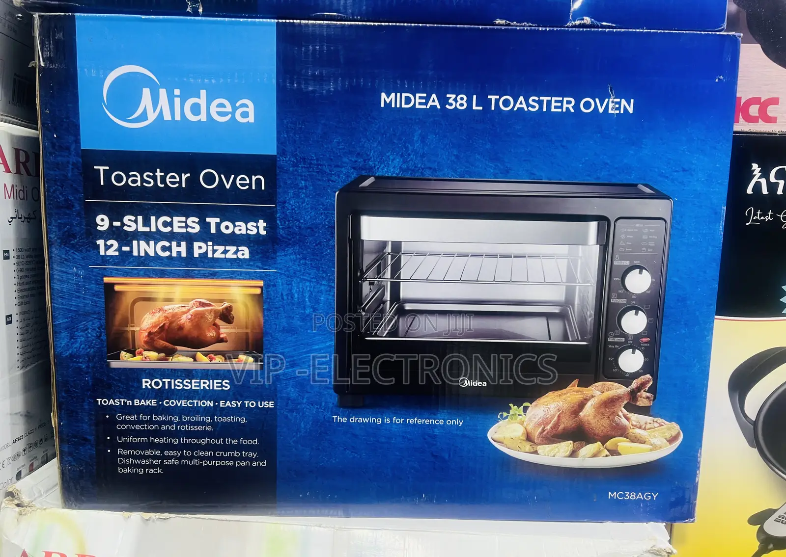 Midea Toaster Oven 38l (Model Mc38agy) – Multi-Function Electric Oven