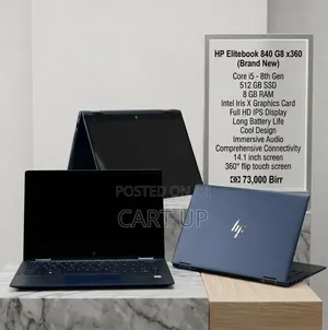 New Laptop HP EliteBook 840 8GB Intel Core i5 SSD 512GB