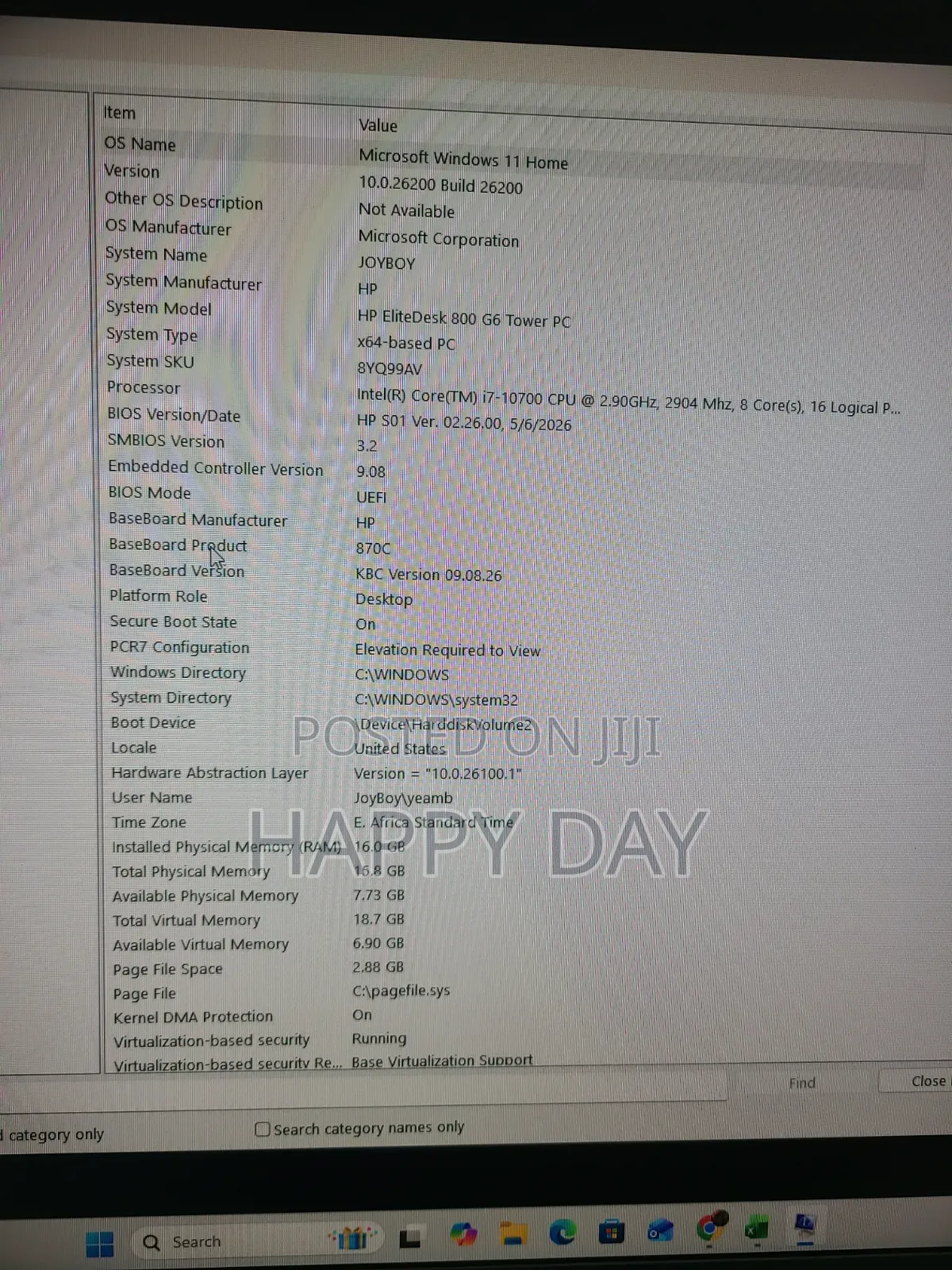 Desktop Computer HP EliteOne 800 G6 16GB Intel Core i7 SSD 2T