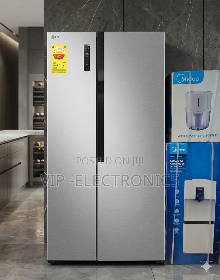 Lg Refrigerator, Lg Side-by-Side Designed to Combine Modern Style