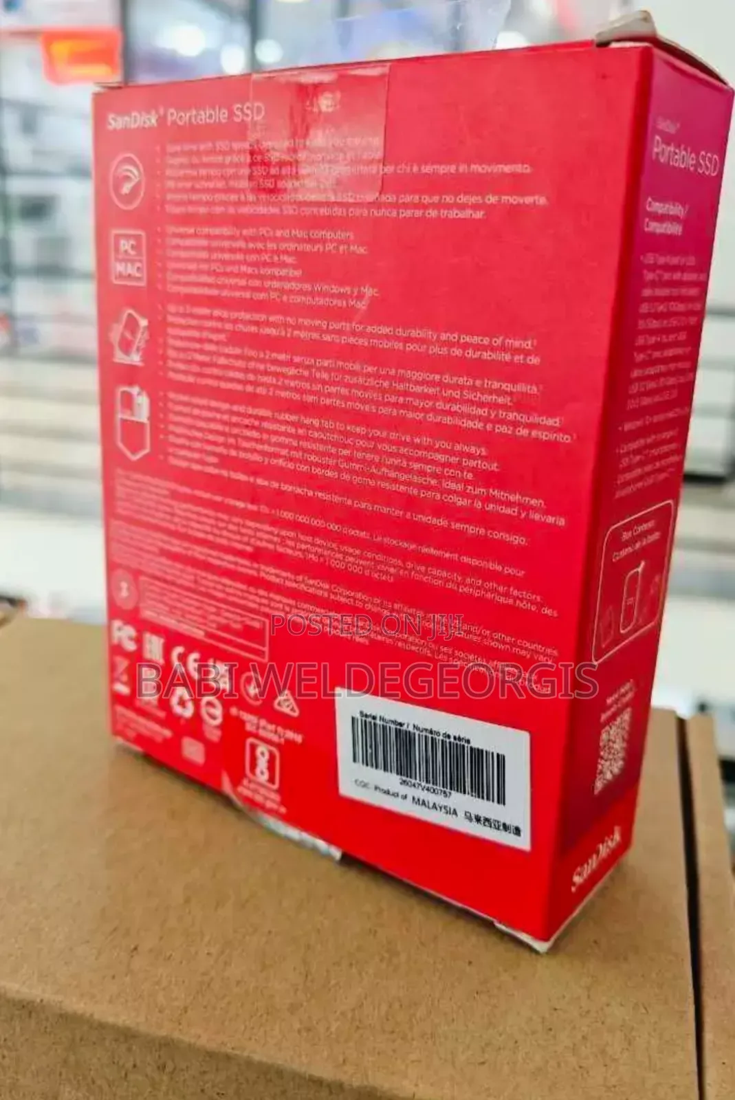 SSD 1tb Sandisk Portable