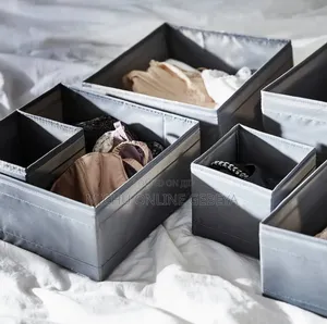 Ikea Organizer Box, Set of 6 – Dark Grey/Free Delivery
