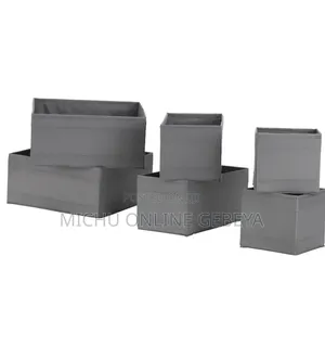 Ikea Organizer Box, Set of 6 – Dark Grey/Free Delivery