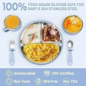 6-in-1 Premium Silicone Baby Feeding Set