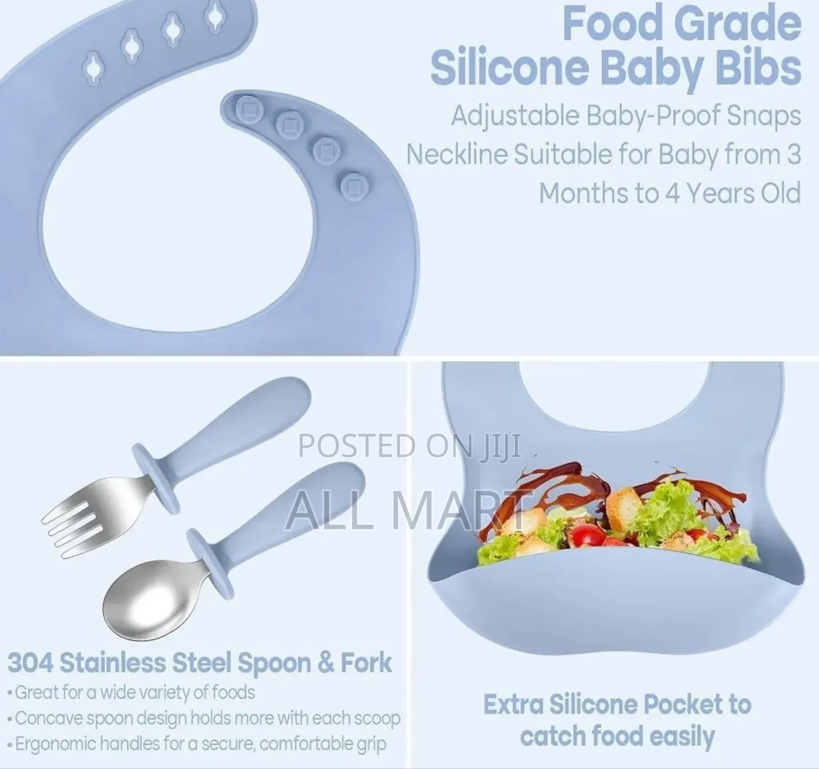 6-in-1 Premium Silicone Baby Feeding Set