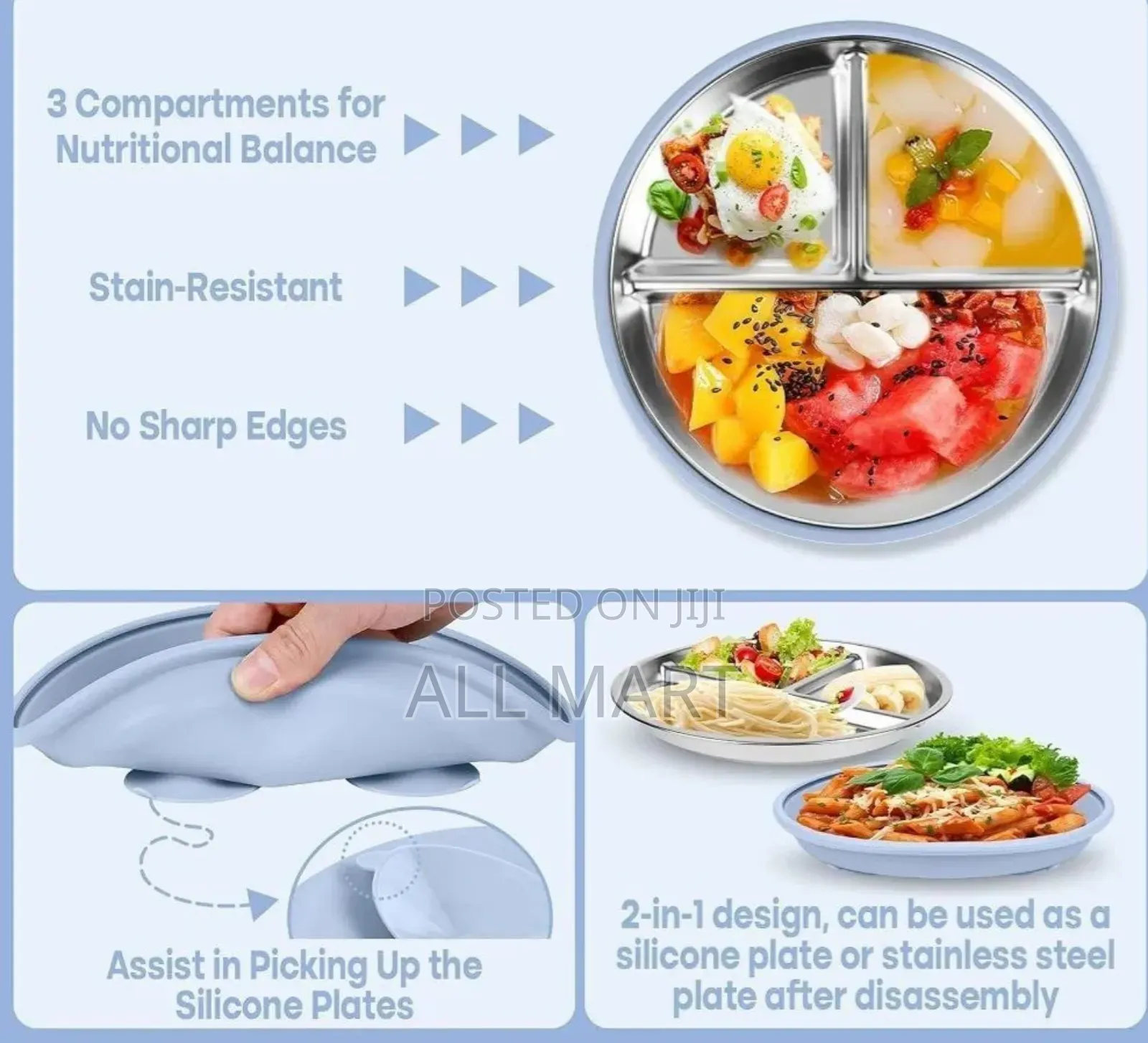 6-in-1 Premium Silicone Baby Feeding Set