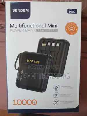 Senden P302 Multifunctional Mini Power Bank – 10,000mah