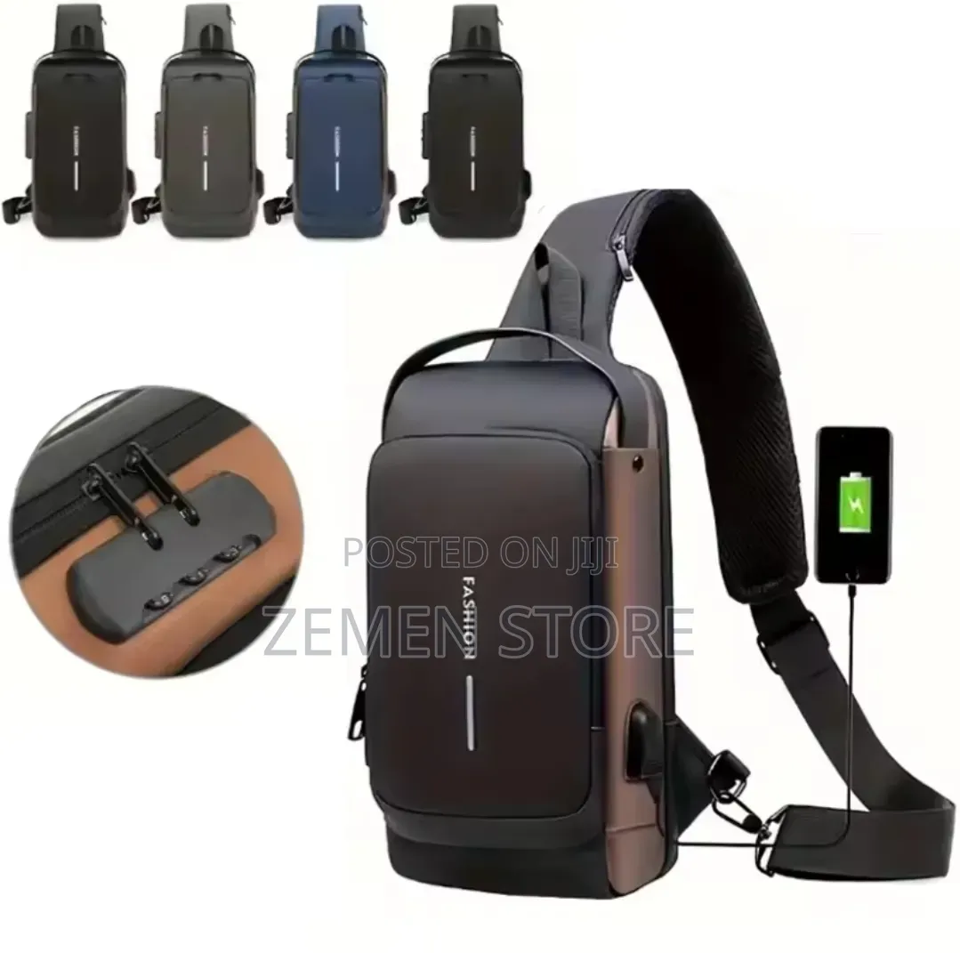 Anti-Theft Crossbody Sling Bag - Waterproof Usb Smart Chest Pack