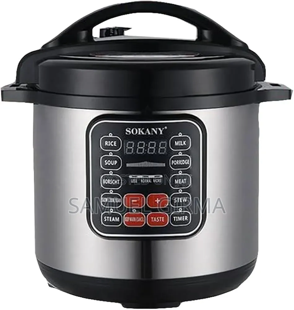 Thermostate ተገጥሞለታል 9l Sokany Electric Pressure Cooker